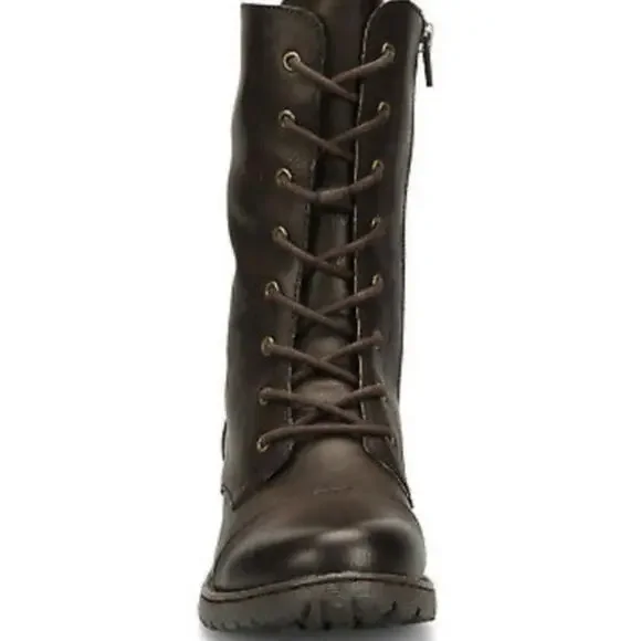 b.o.c. Women's Carissa Lace Up Booties Dark Brown Size 11M - Picture 3 of 5